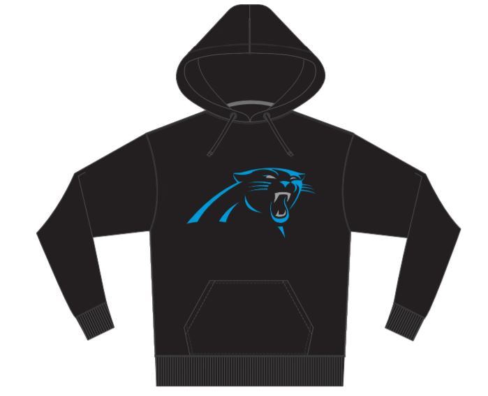 Carolina Panthers - Jet Black OTS Fleece Distressed Hoodie 1