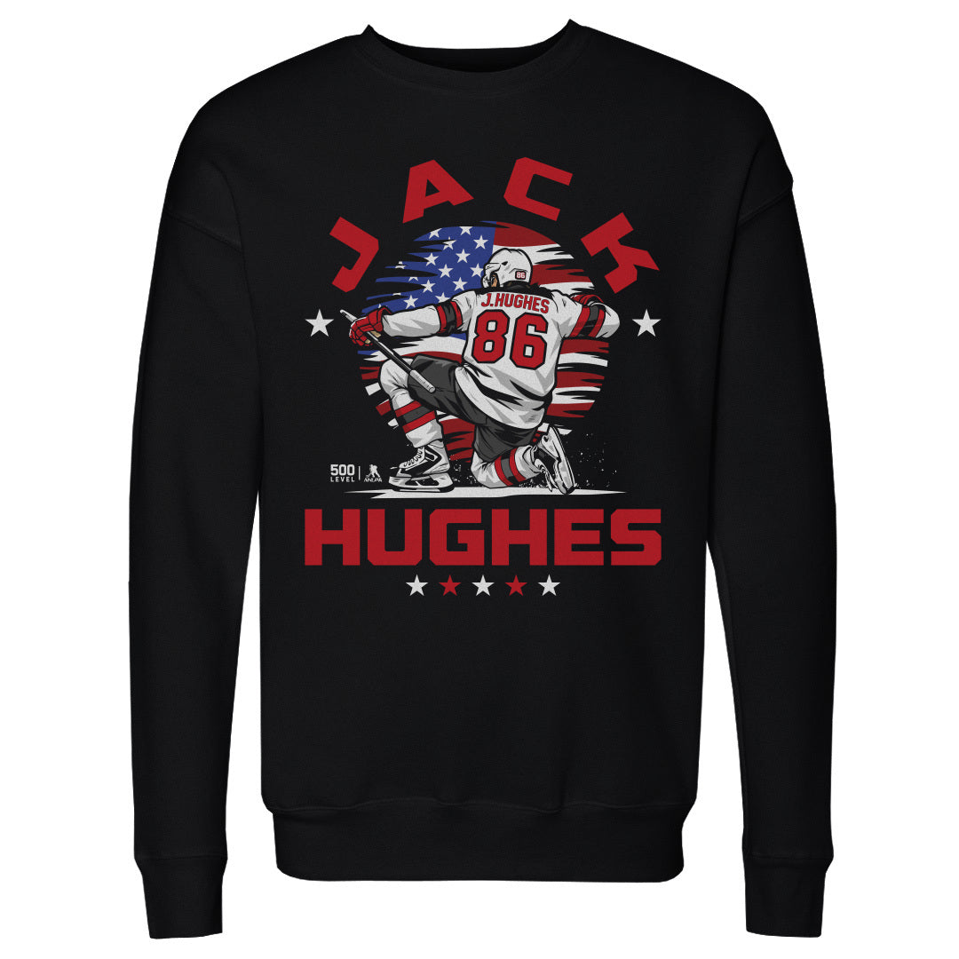 Jack Hughes New Jersey USA Flag Celebration