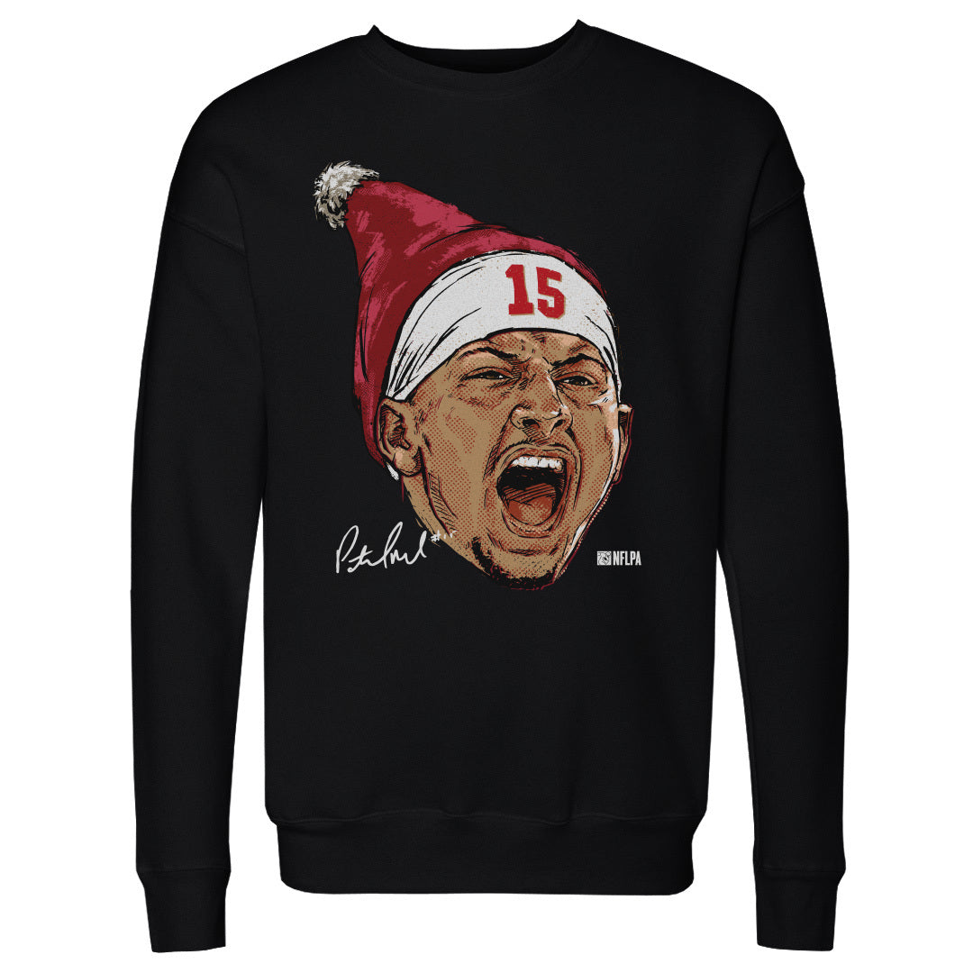 Patrick Mahomes Kansas City Portrait Santa Hat 3