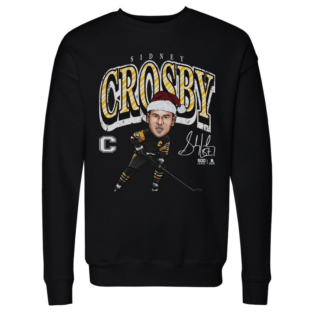 Sidney Crosby Pittsburgh Cartoon Santa Hat