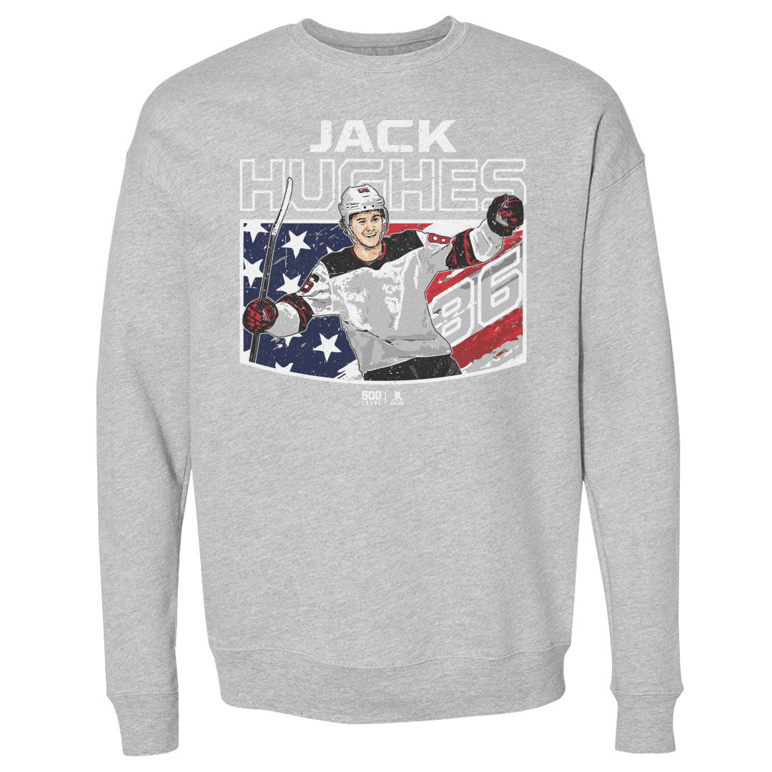 Jack Hughes New Jersey American Flag 2