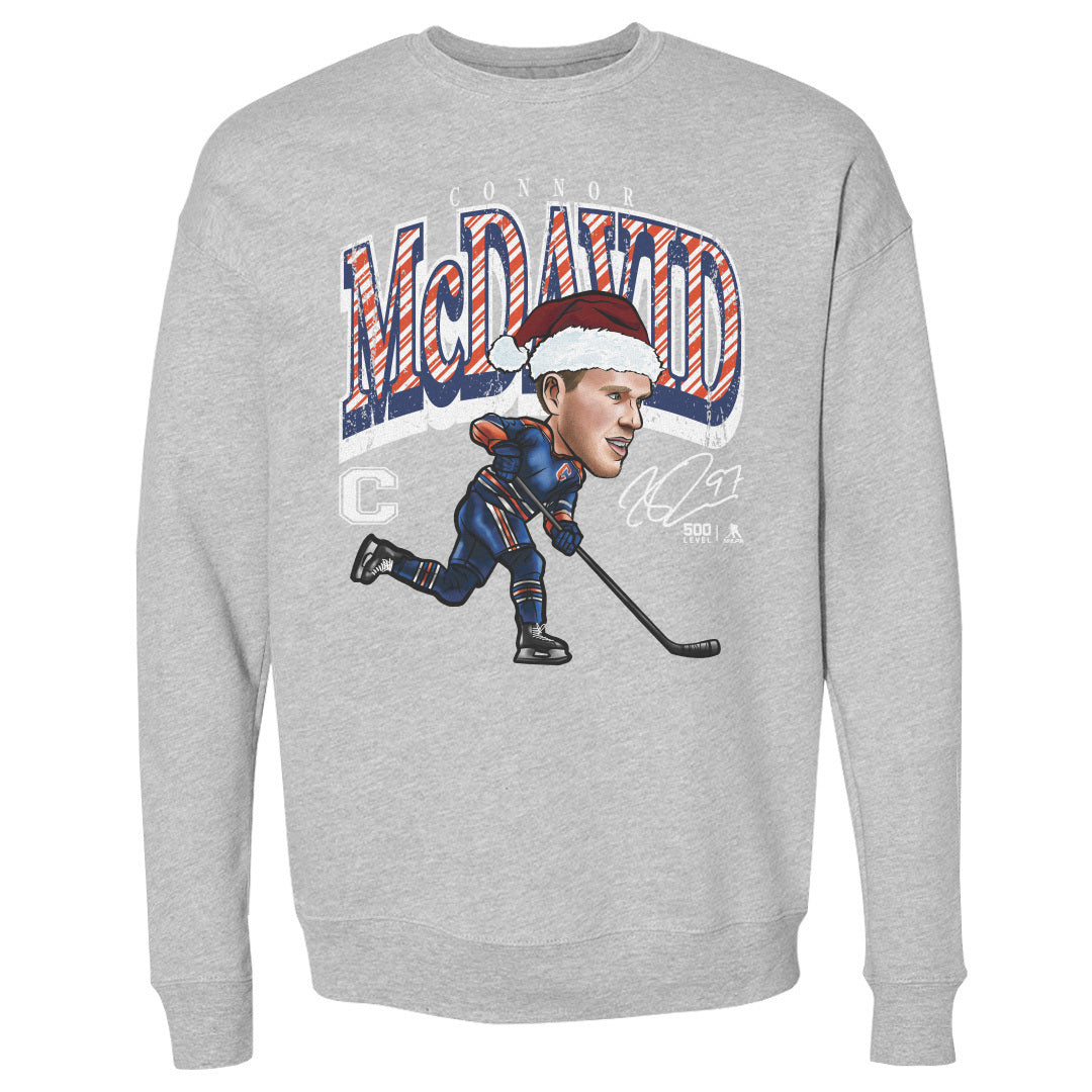 Connor McDavid Edmonton Cartoon Santa Hat