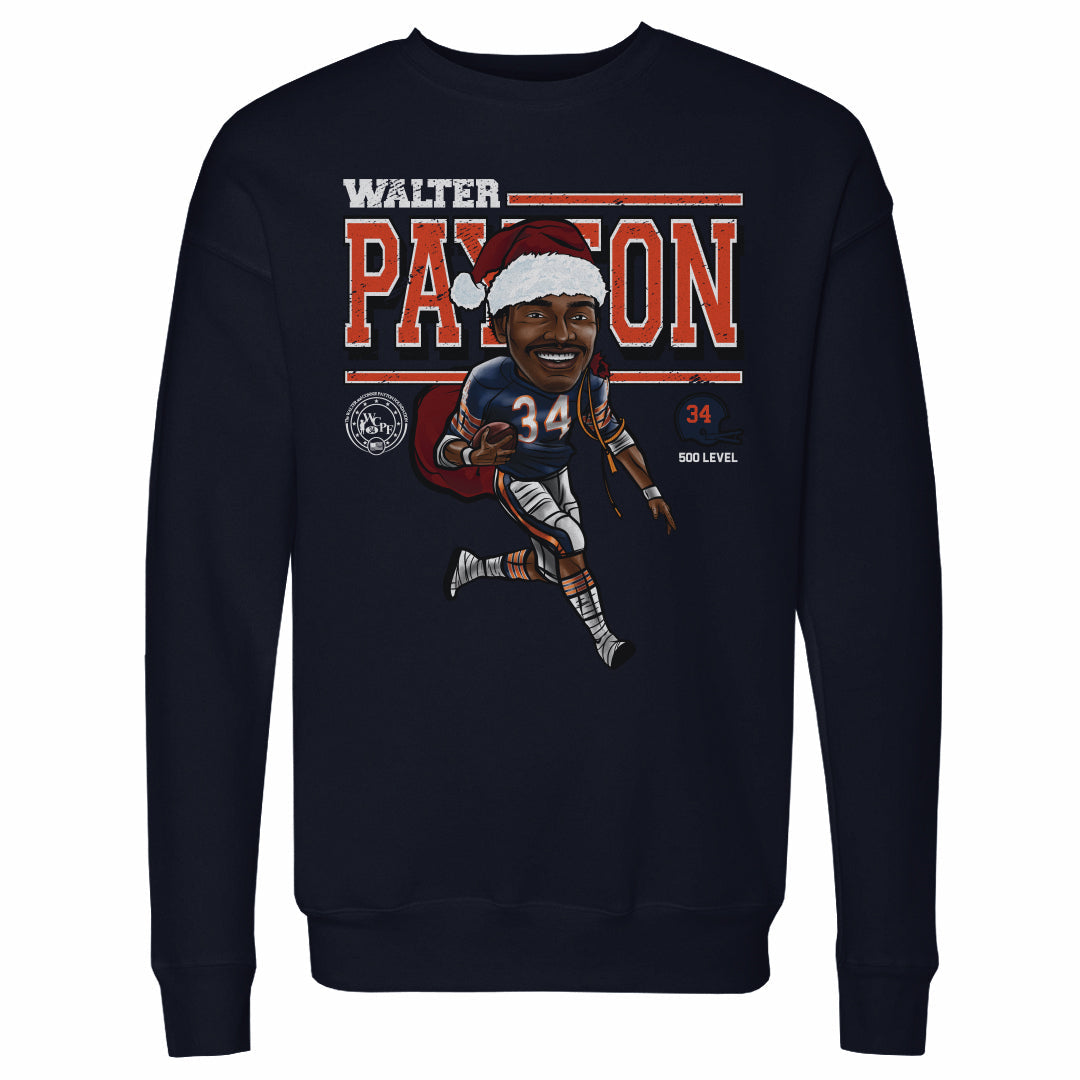 Walter Payton Chicago Cartoon Santa Hat