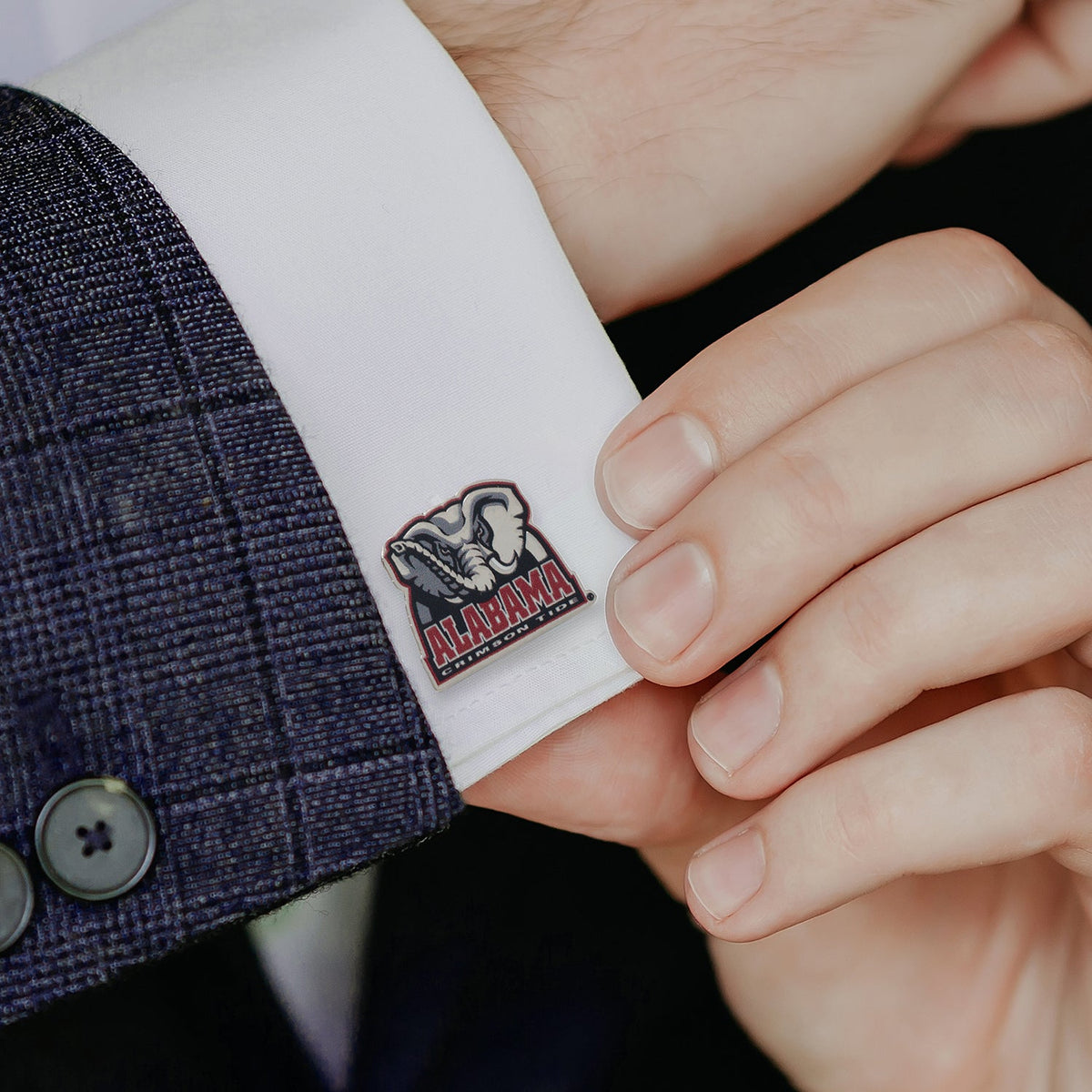 NCAA Alabama University Elephant Mascot Cufflinks 2