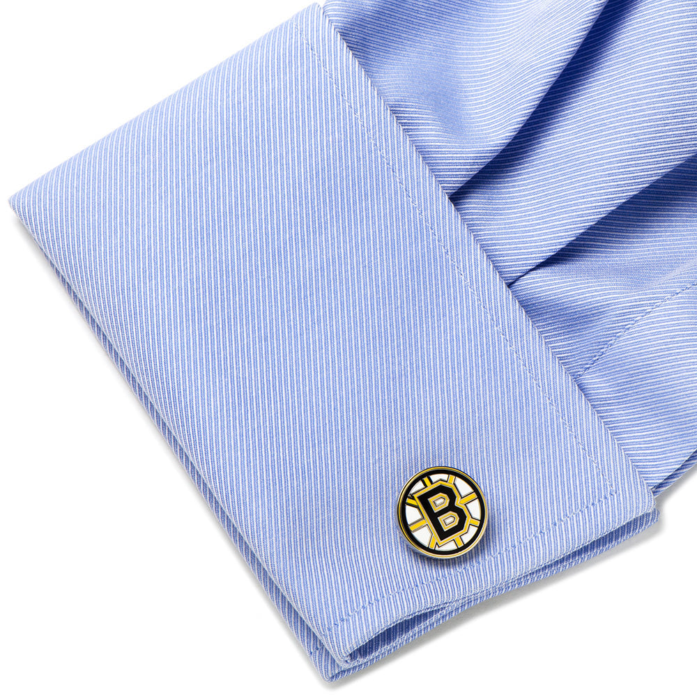 NHL Boston Bruins Cufflinks & Tie Clip Gift Set 8