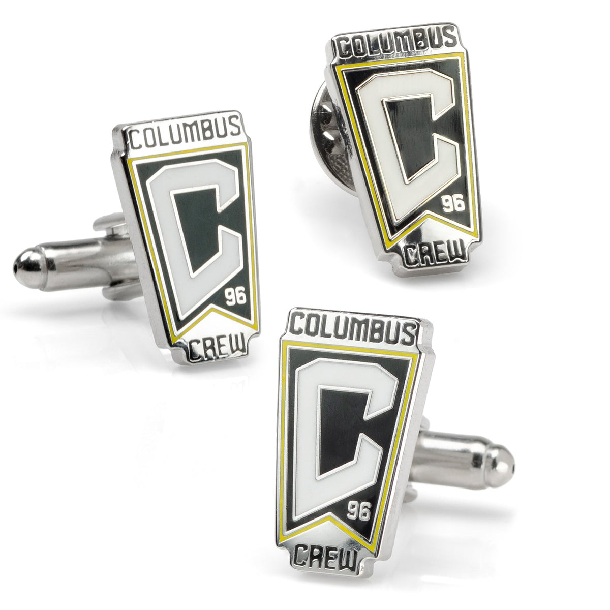 MLS Columbus Crew Cufflinks and Lapel Pin Gift Set 1