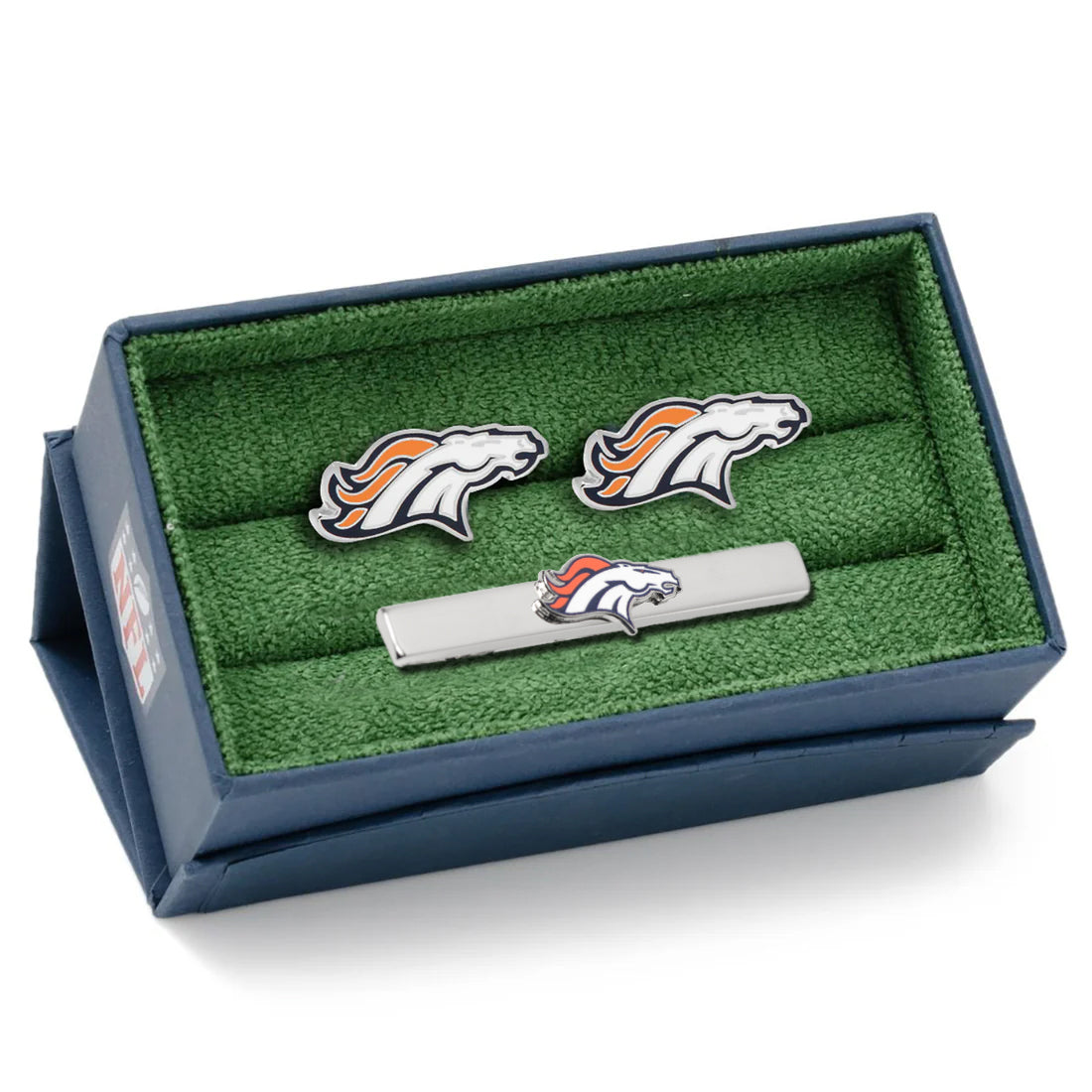 NFL Denver Broncos Cufflinks and Tie Bar Gift Set 2