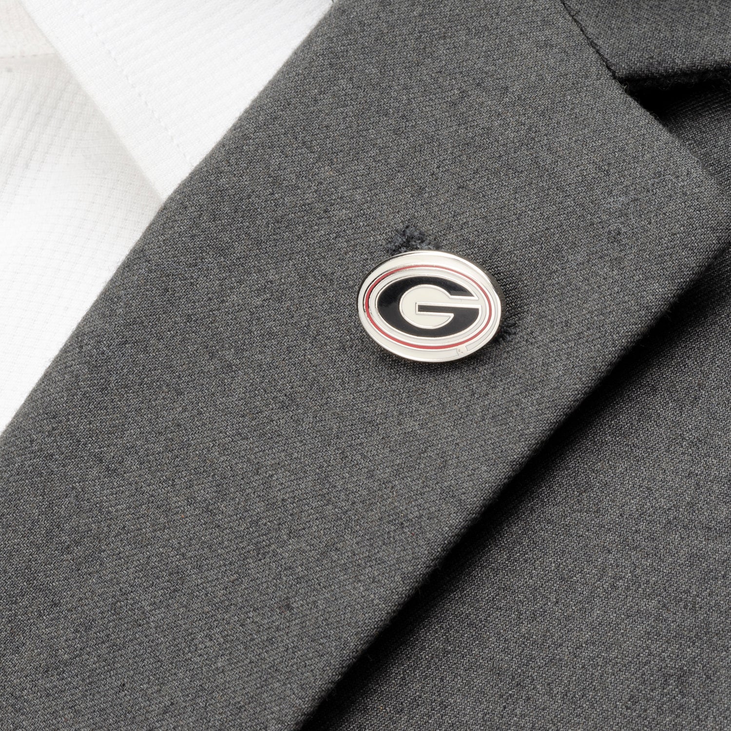 NCAA University of Georgia Bulldog Cufflinks and Lapel Pin Gift Set 8