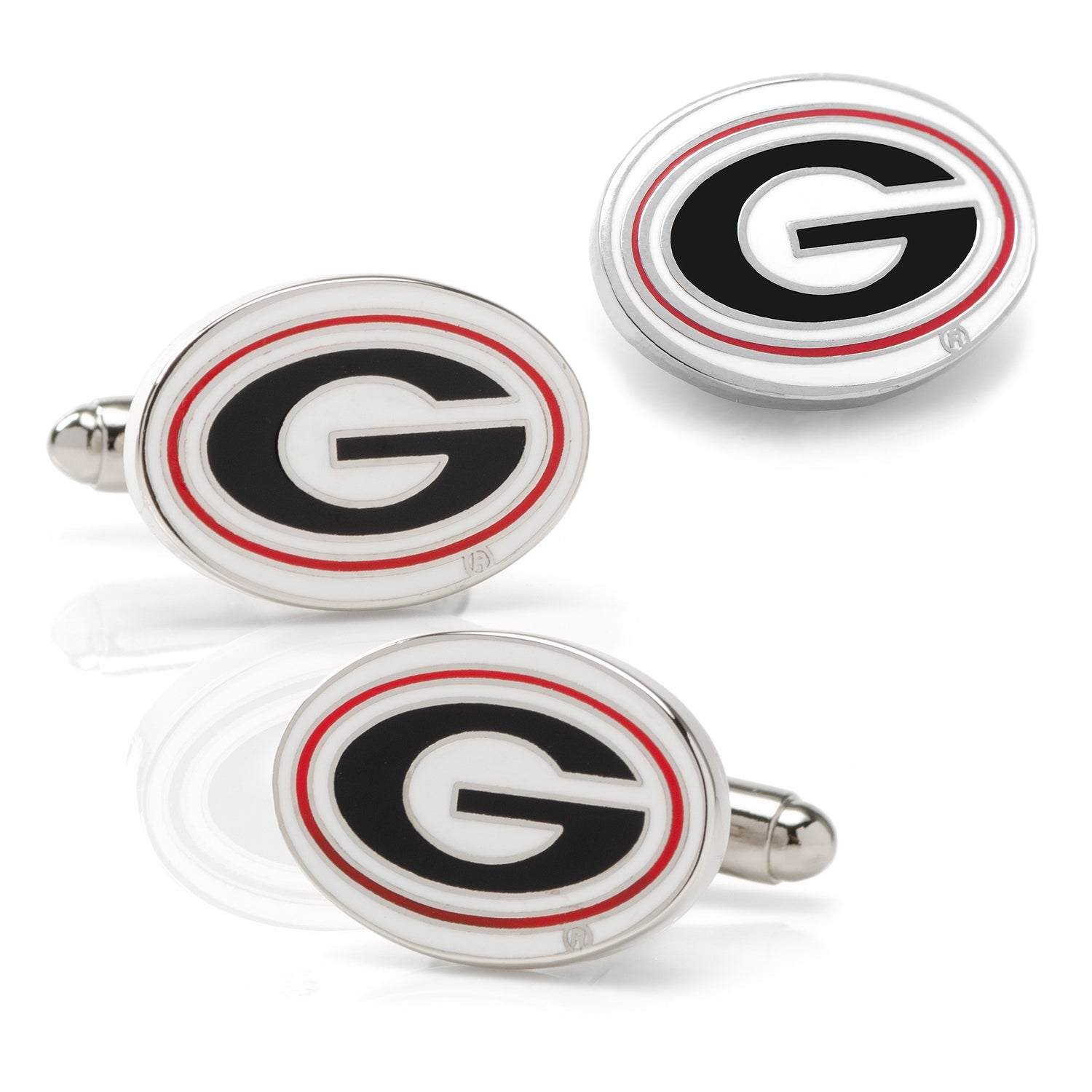 NCAA University of Georgia Bulldog Cufflinks and Lapel Pin Gift Set 1