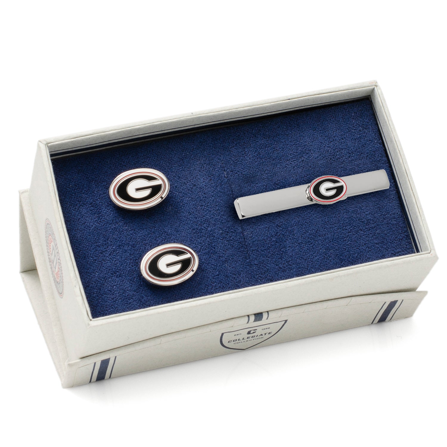 NCAA University of Georgia Bulldogs Cufflink and Tie Clip Gift Set 2