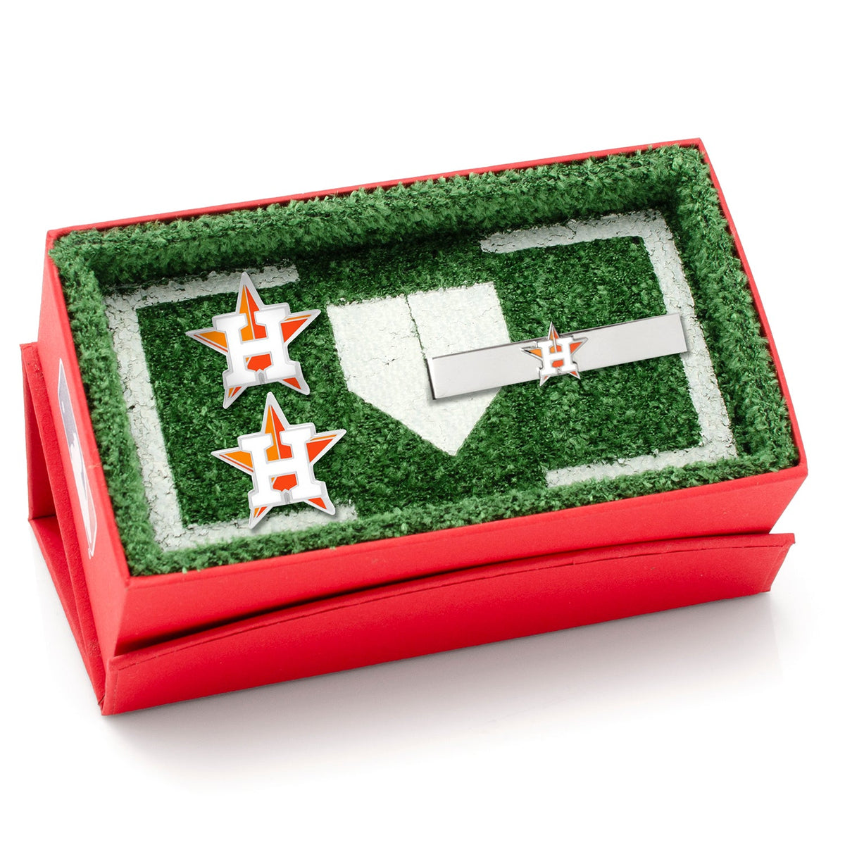 MLB Houston Astros Cufflinks and Tie Bar Gift Set 2