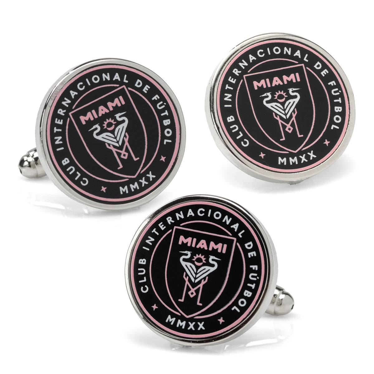 MLS Inter Miami Cufflinks and Lapel Pin Gift Set 1