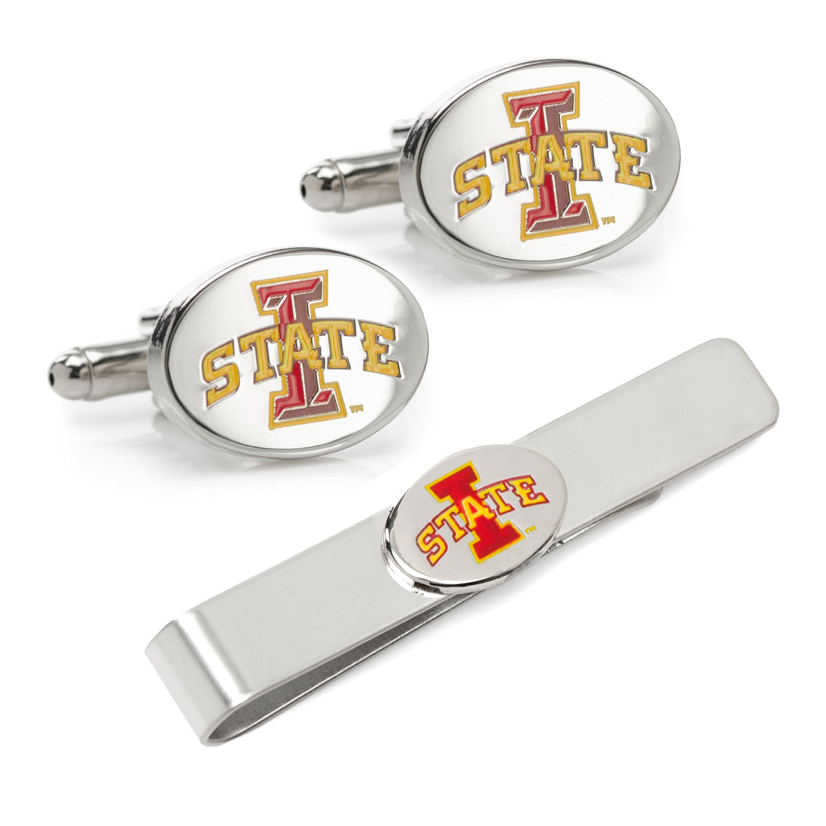 NCAA Iowa State Cyclones Cufflinks and Tie Bar Gift Set 1