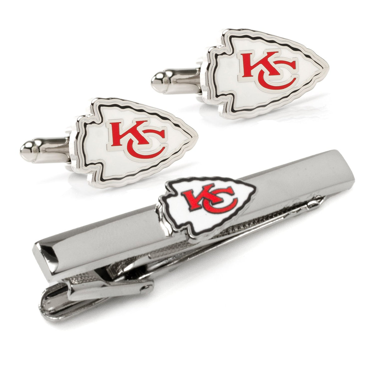 NFL Kansas City Chiefs Cufflinks and Tie Clip Gift Set 1