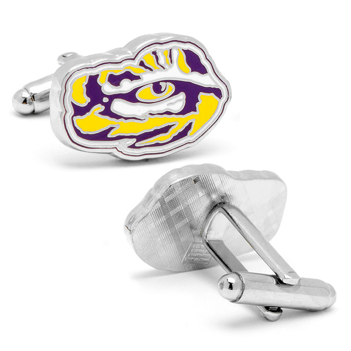 NCAA LSU Tiger's Eye Cufflinks and Tie Bar Gift Set 5