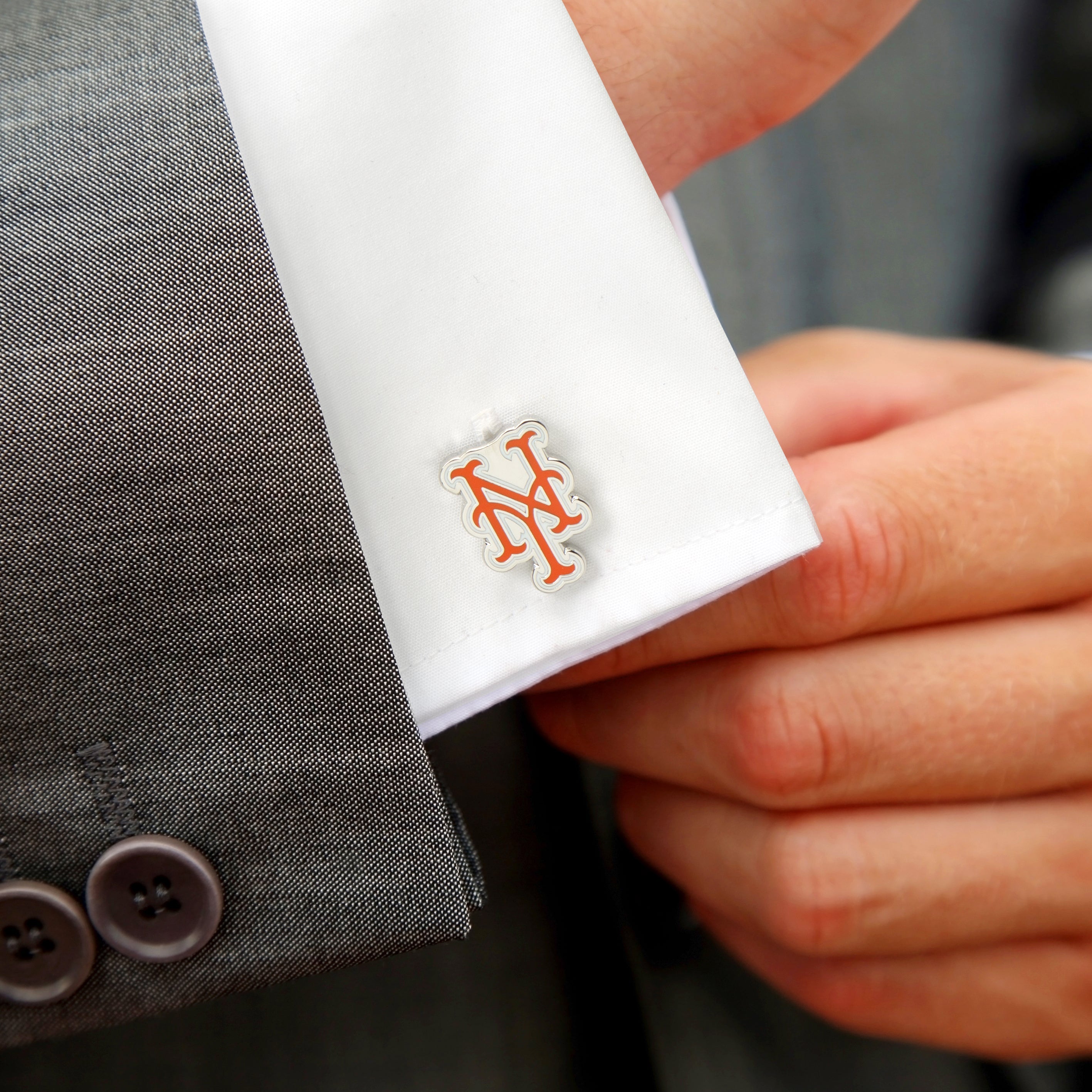 MLB New York Mets Cufflinks and Tie Clip Gift Set 8