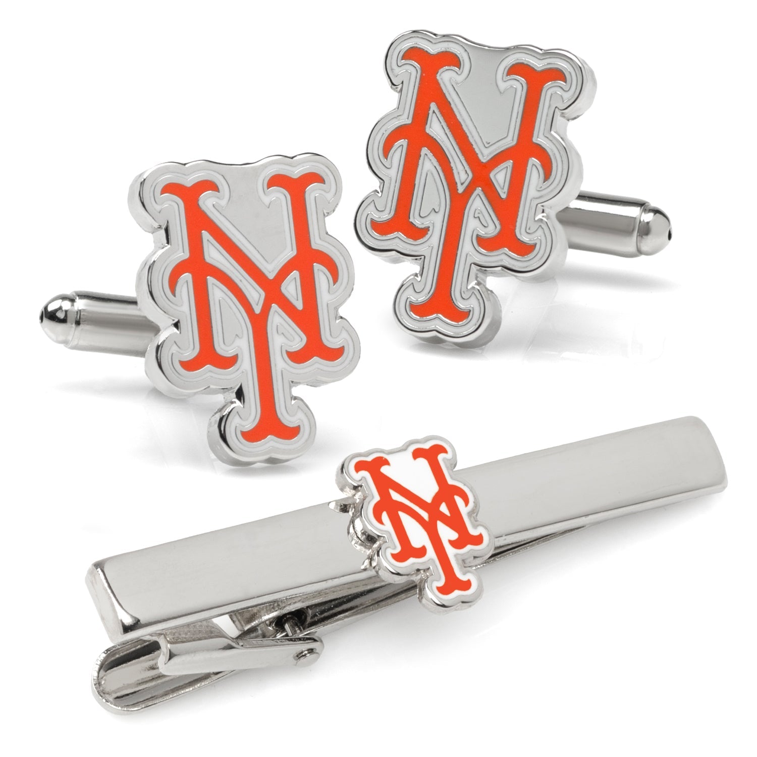 MLB New York Mets Cufflinks and Tie Clip Gift Set 1
