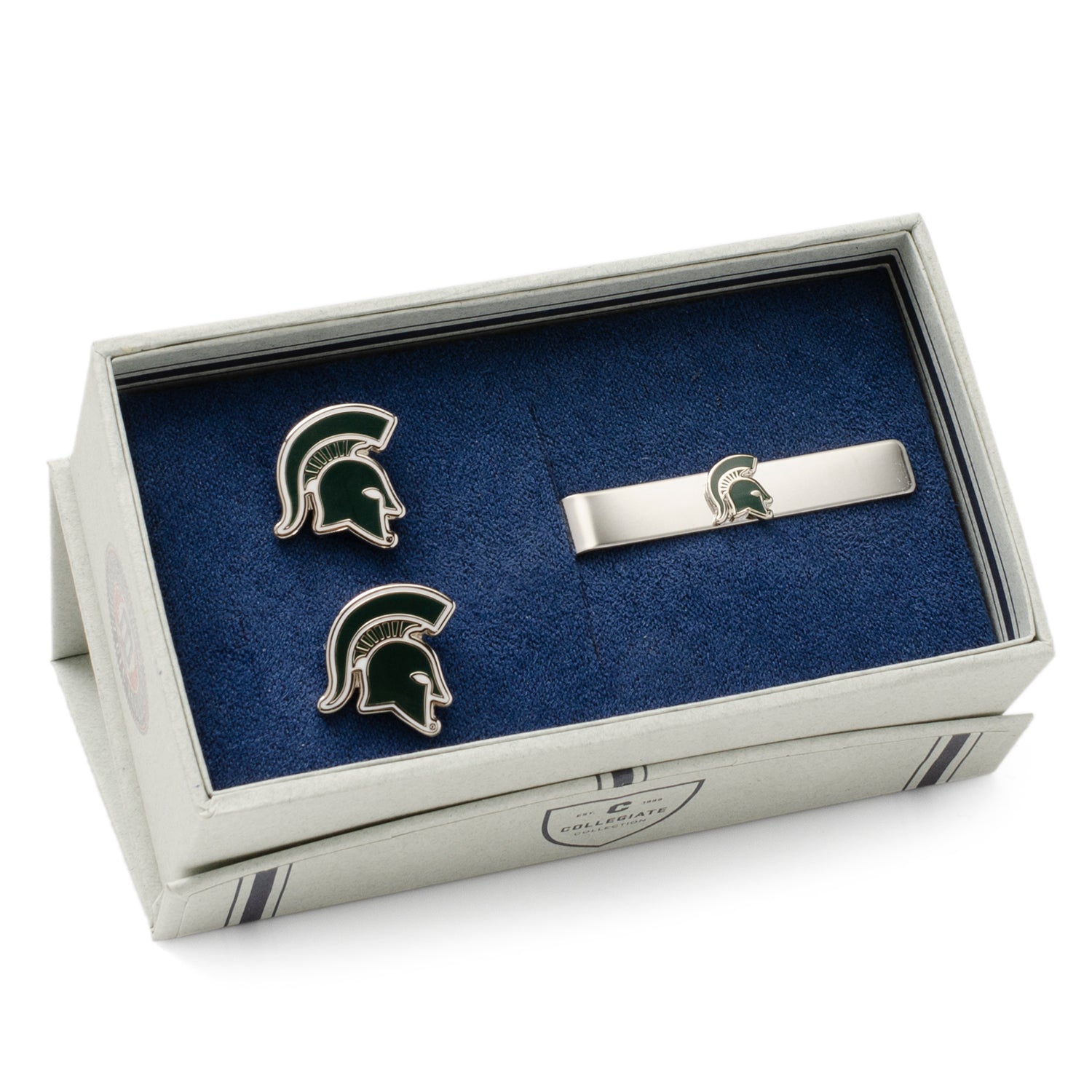 NCAA Michigan State Spartans Cufflinks and Tie Bar Gift Set 2