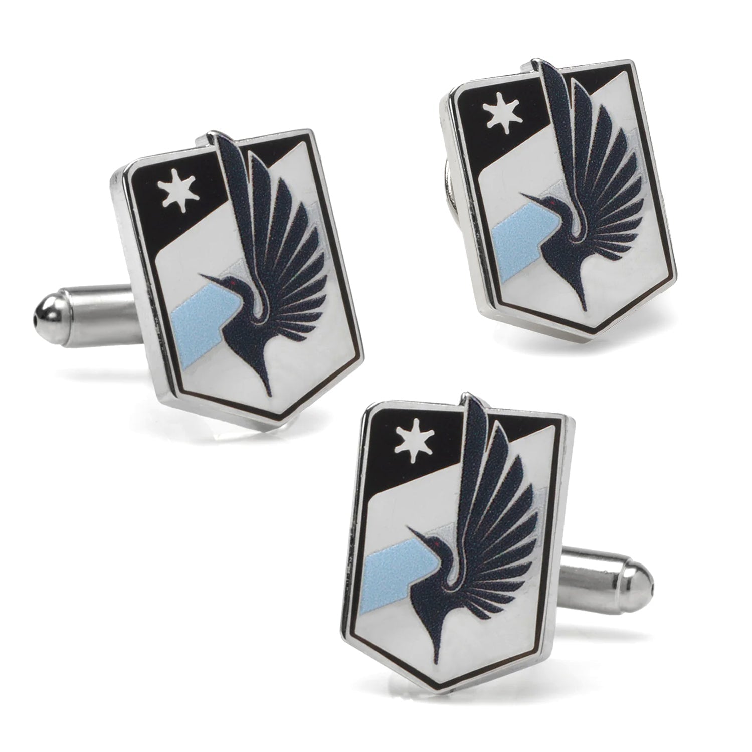 MLS Minnesota United Cufflinks and Lapel Pin Gift Set 1