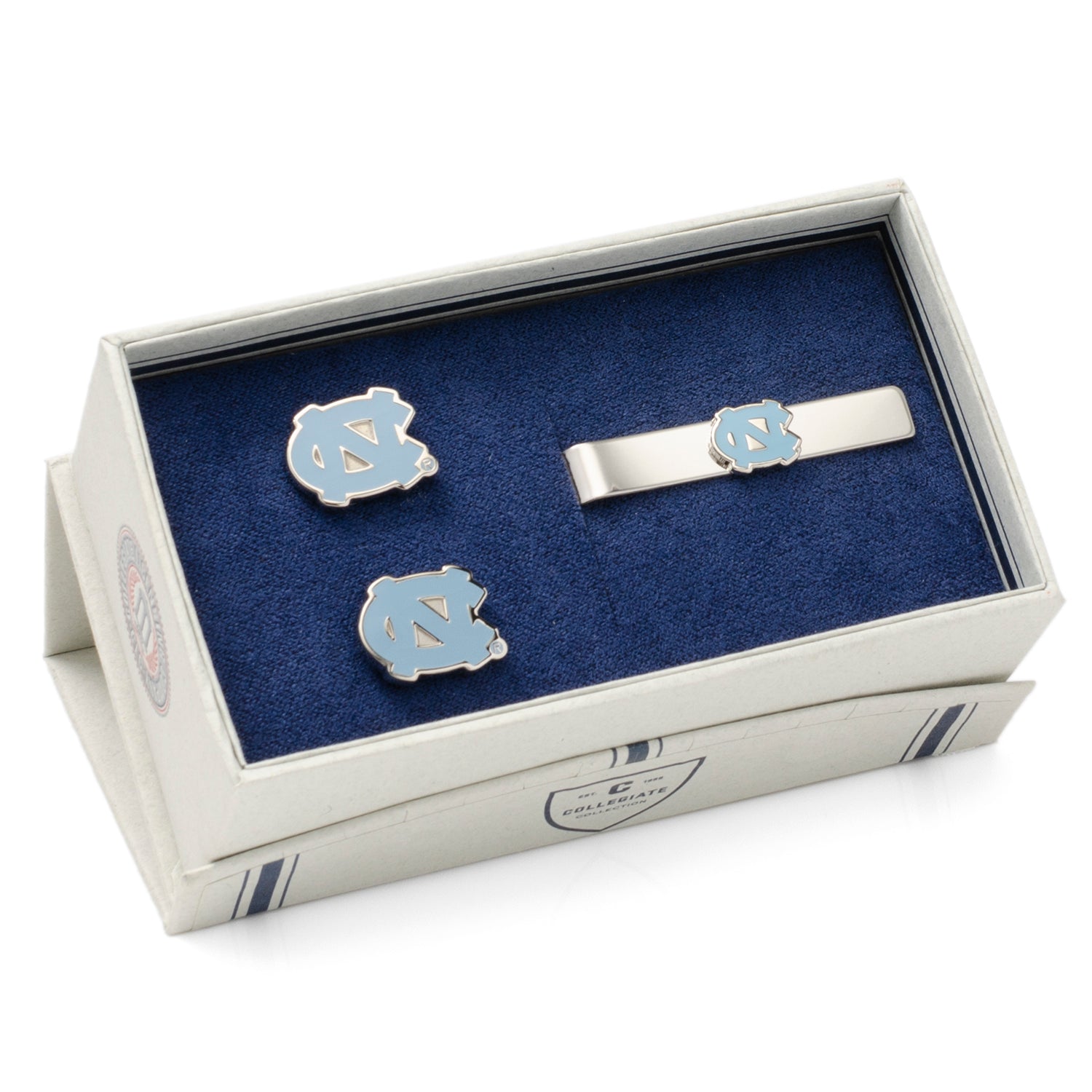 NCAA North Carolina Tar Heels Cufflinks and Tie Bar Gift Set 2