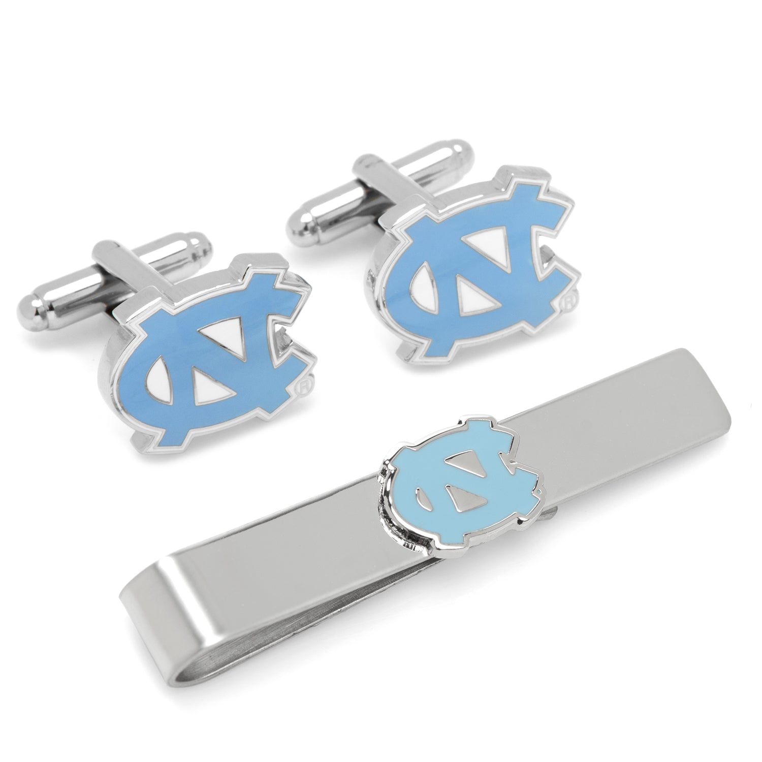 NCAA North Carolina Tar Heels Cufflinks and Tie Bar Gift Set 1