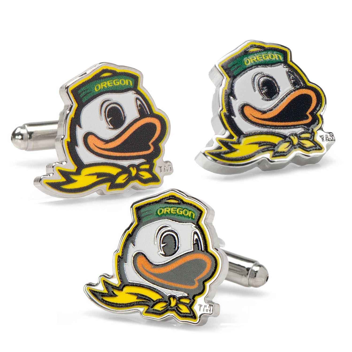 NCAA Oregon Ducks Mascot Cufflinks and Lapel Pin Gift Set 1