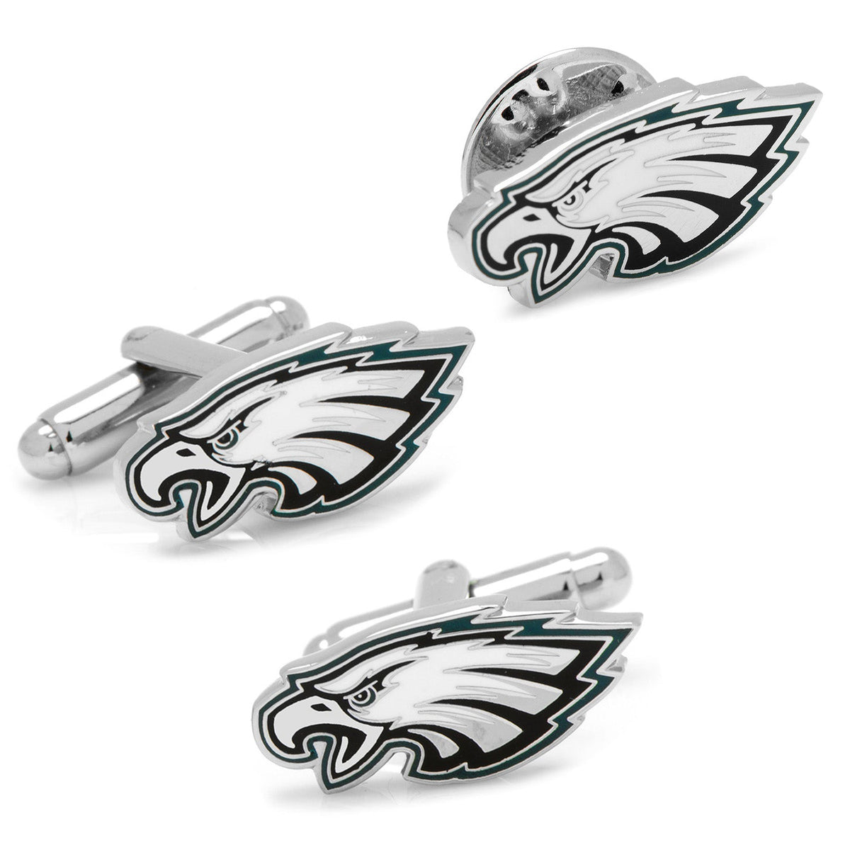 NFL Philadelphia Eagles Cufflinks and Lapel Pin Gift Set 1