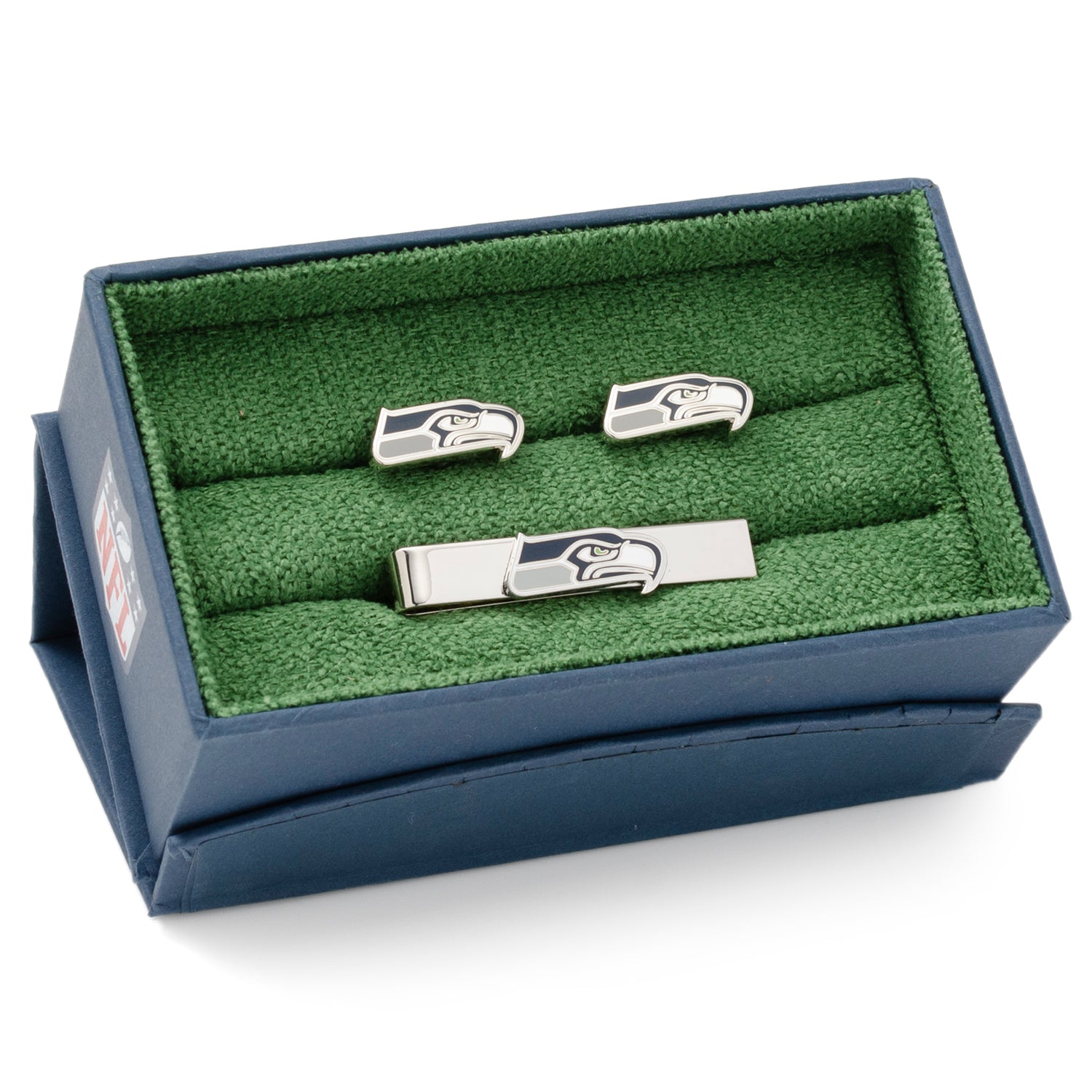 NFL Seattle Seahawks Cufflinks and Tie Clip Gift Set 2
