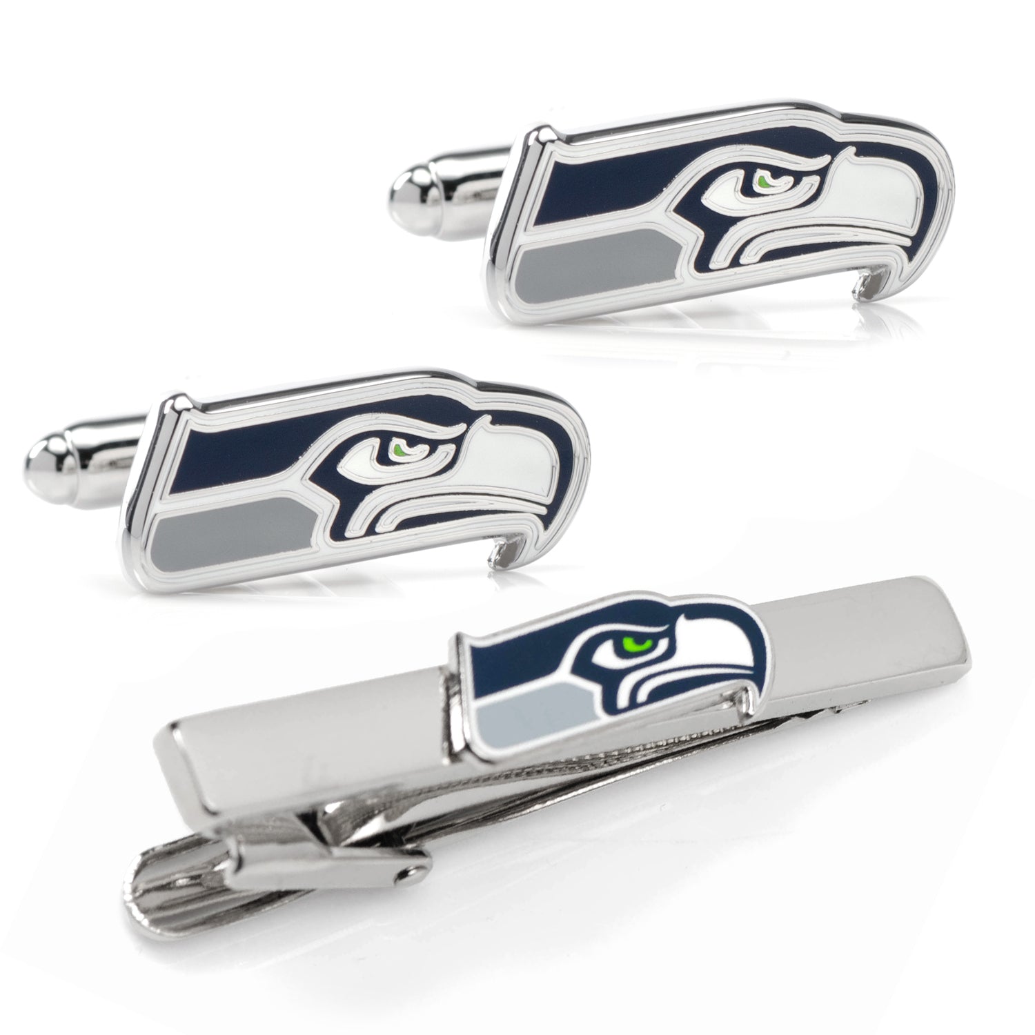 NFL Seattle Seahawks Cufflinks and Tie Clip Gift Set 1