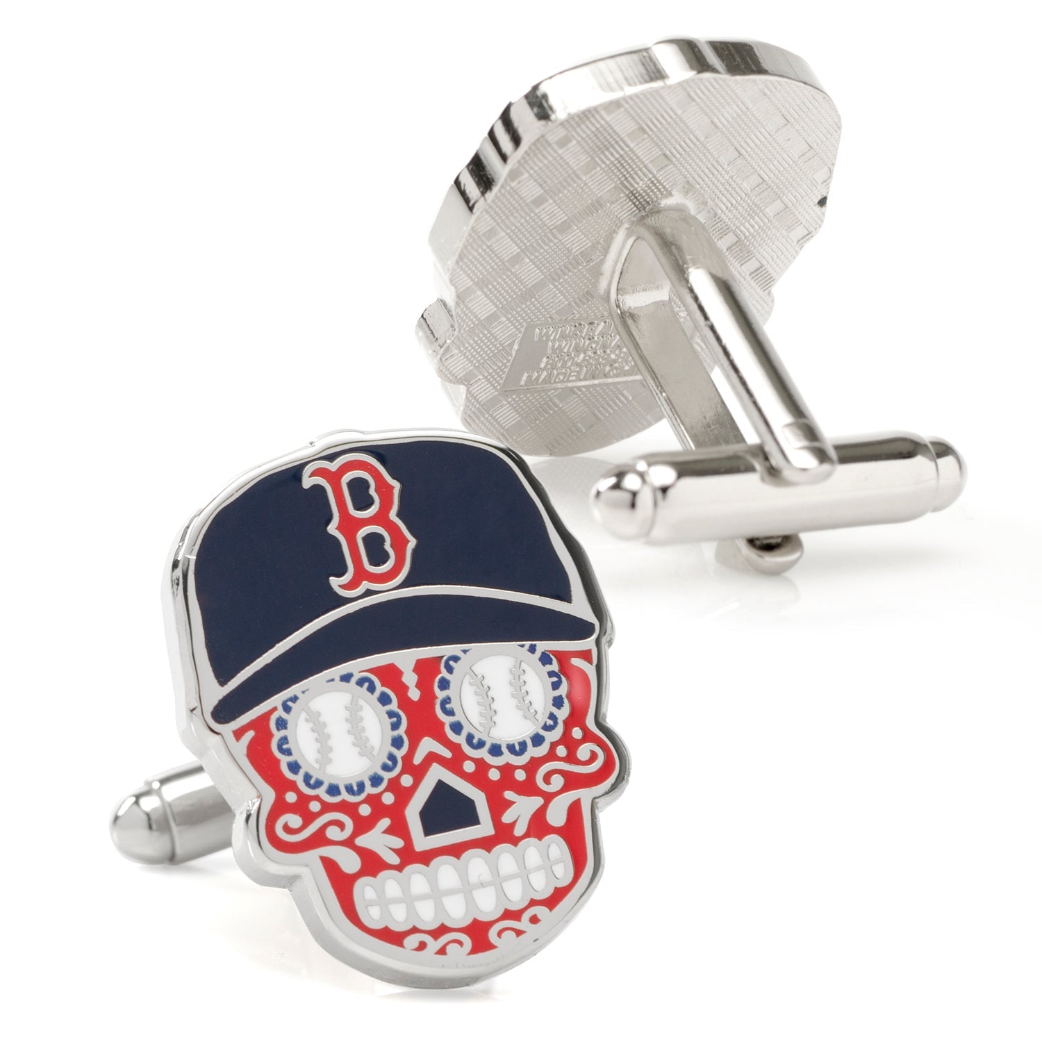 MLB Boston Red Sox Sugar Skull Cufflinks & Lapel Pin Gift Set 4