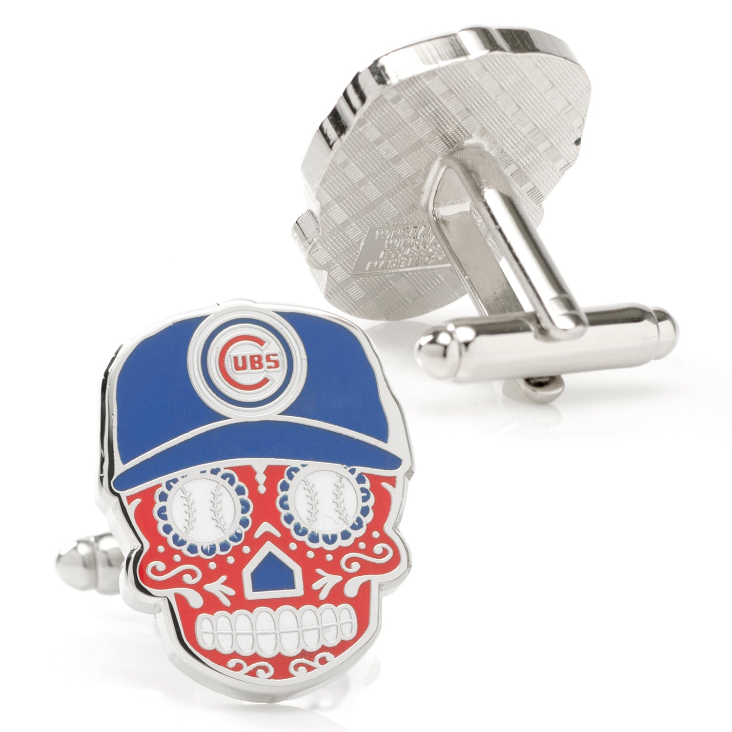 MLB Chicago Cubs Sugar Skull Cufflinks & Lapel Pin Gift Set 5