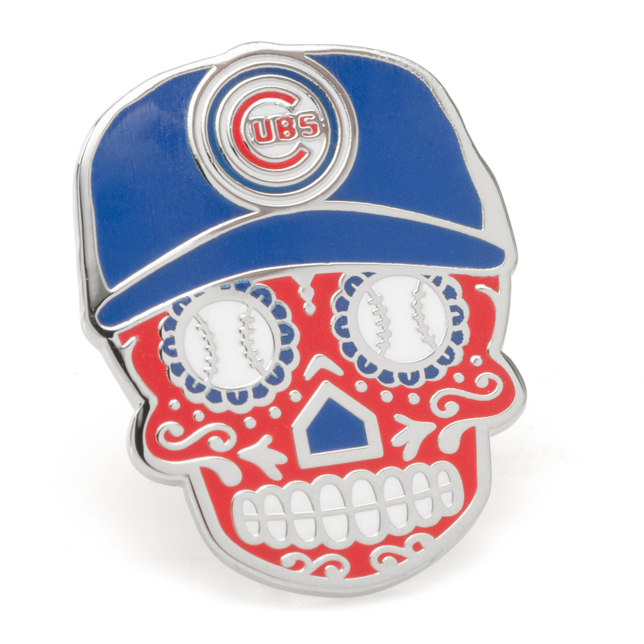 MLB Chicago Cubs Sugar Skull Cufflinks & Lapel Pin Gift Set 6