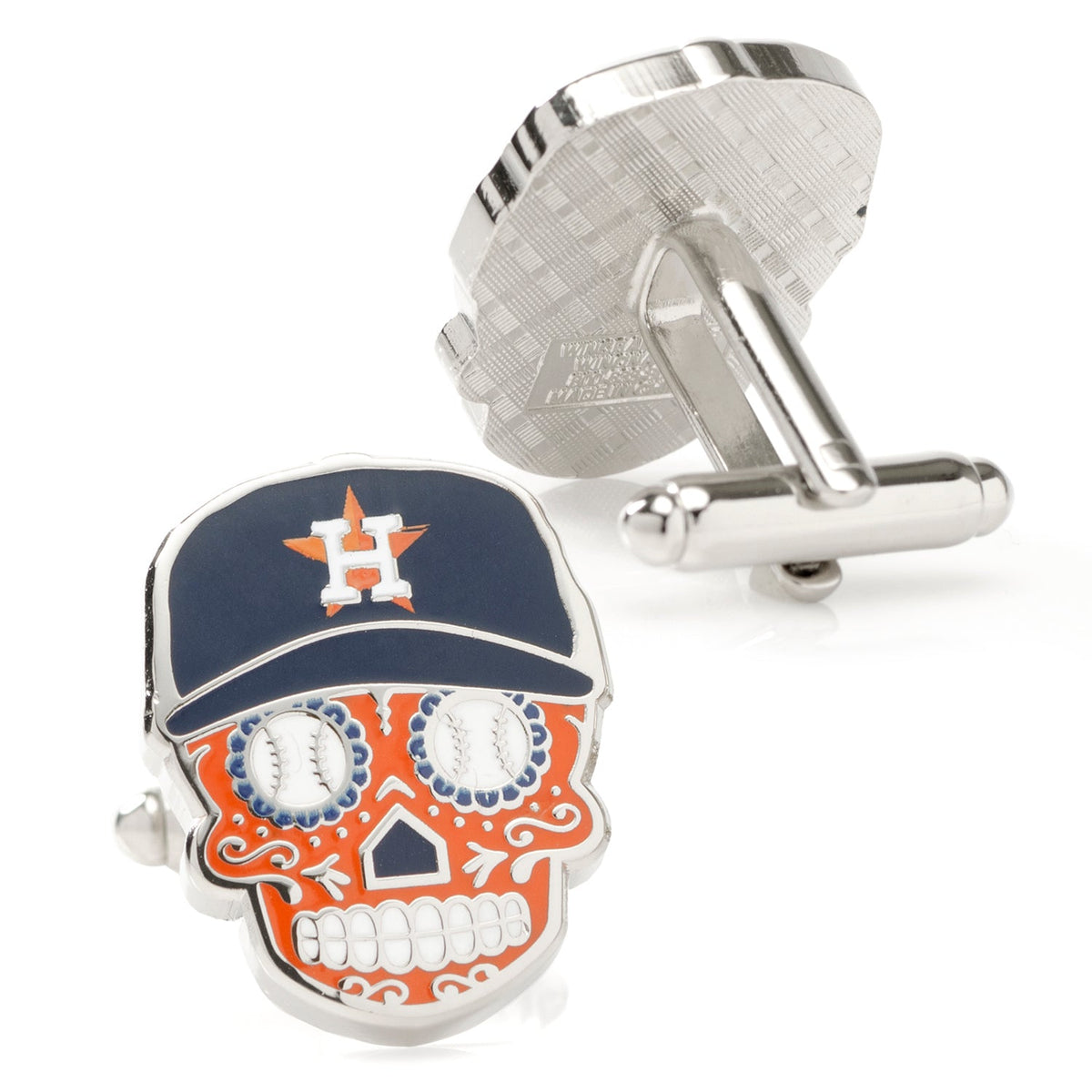 Houston Astros Sugar Skull Cufflinks & Lapel Pin Gift Set 9
