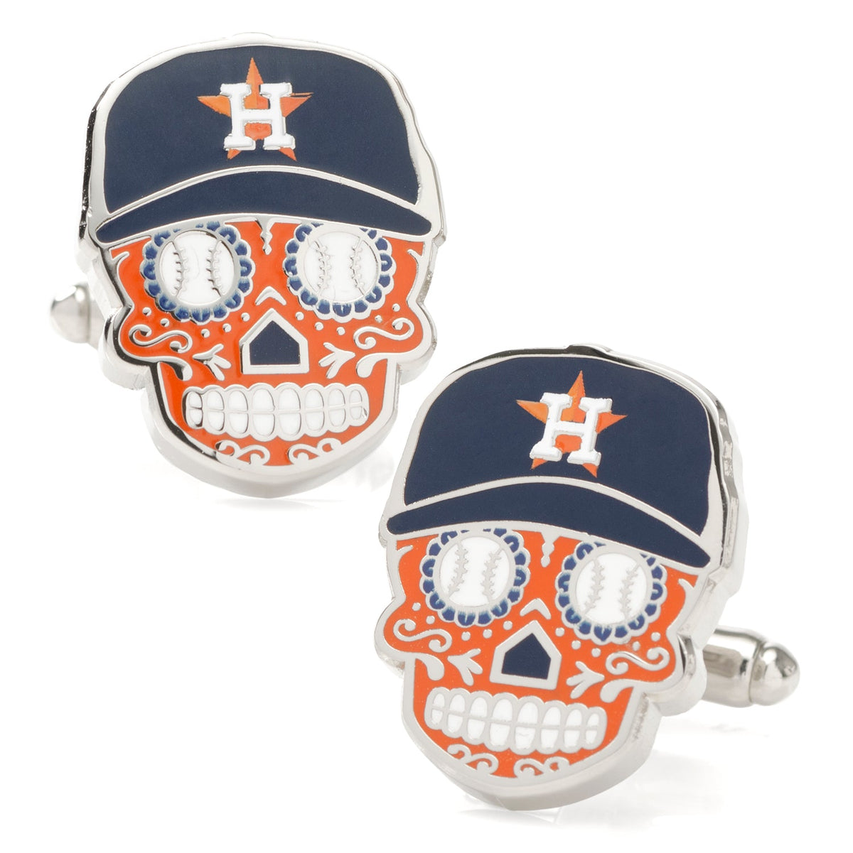 MLB Houston Astros Sugar Skull Cufflinks 1