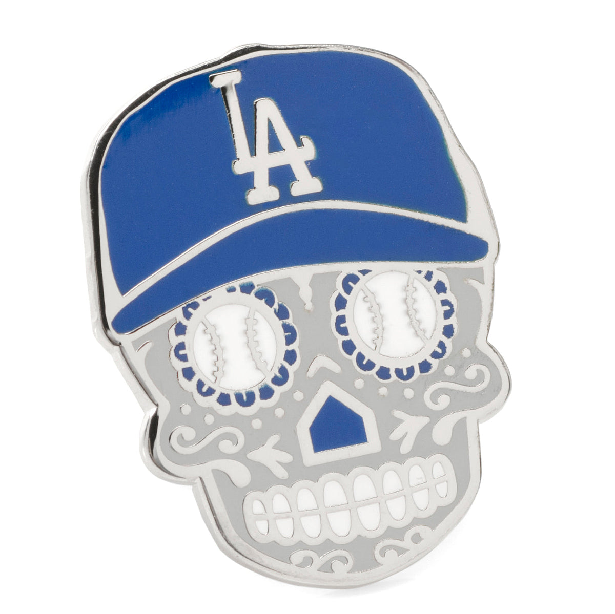 MLB LA Dodgers Sugar Skull Cufflinks & Lapel Pin Gift Set 6