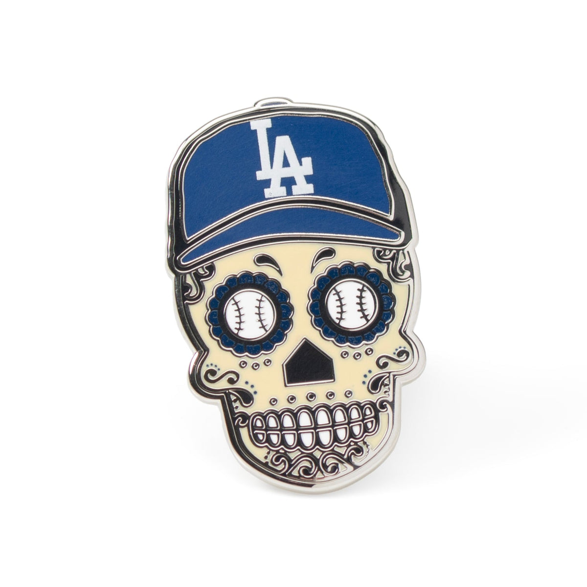 MLB LA Dodgers Sugar Skull Lapel Pin 1