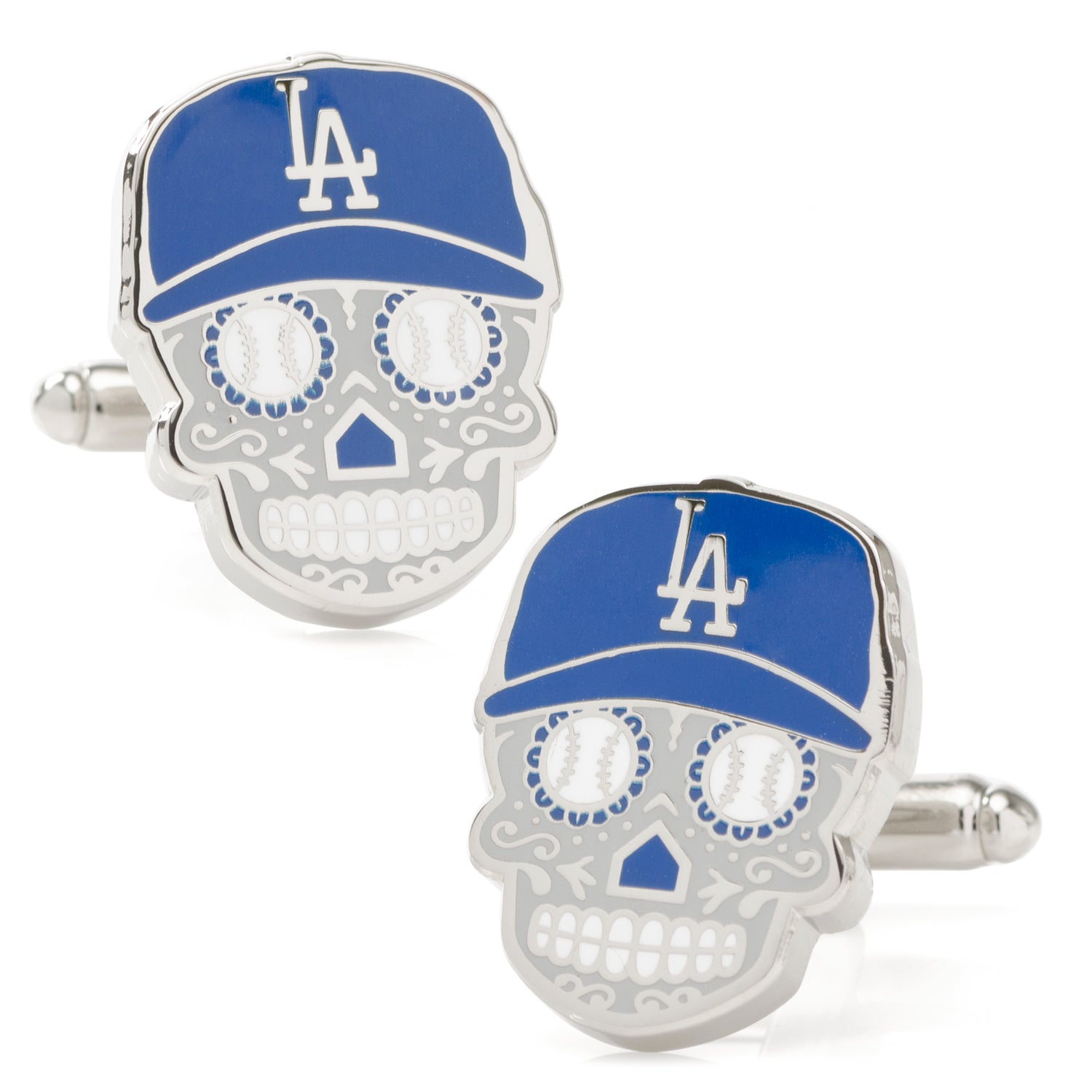 MLB LA Dodgers Sugar Skull Cufflinks 1