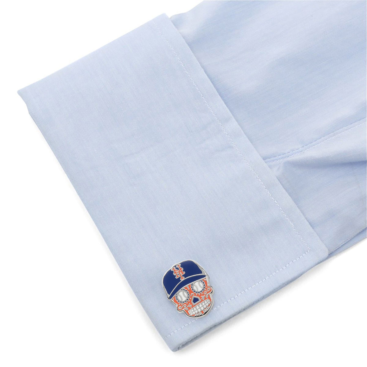 MLB New York Mets Sugar Skull Cufflinks & Lapel Pin Gift Set 5