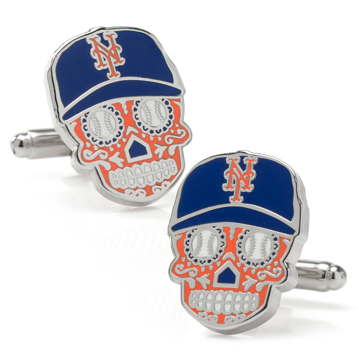 MLB New York Mets Sugar Skull Cufflinks 1