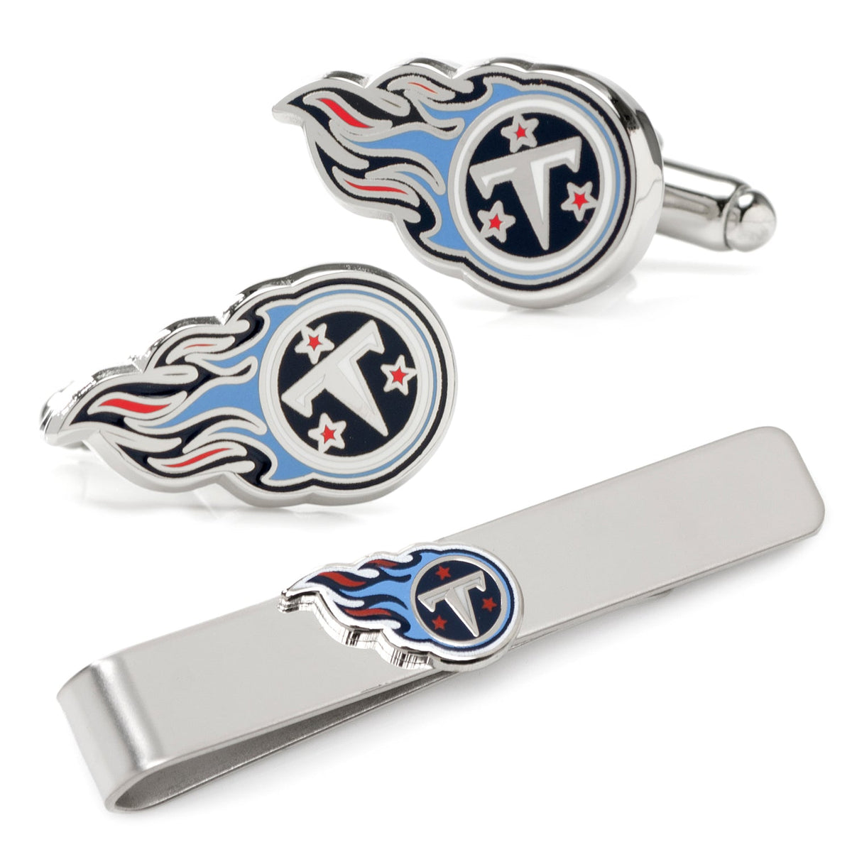 NFL Tennessee Titans Cufflinks and Tie Bar Gift Set 1