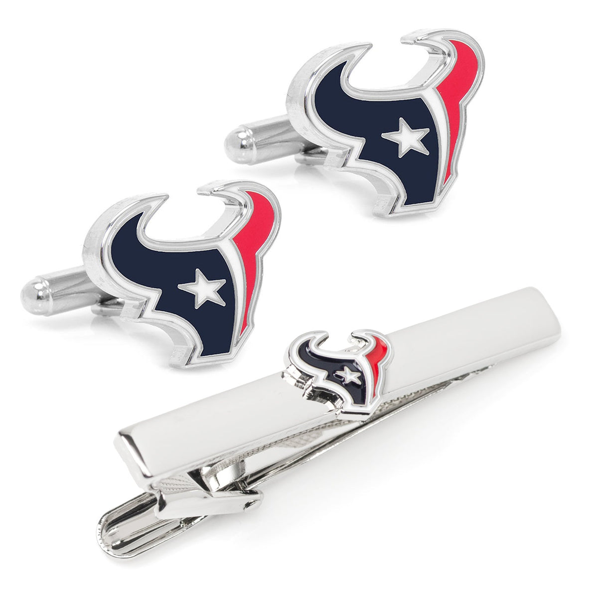 NFL Houston Texans Cufflinks and Tie Clip Gift Set 1