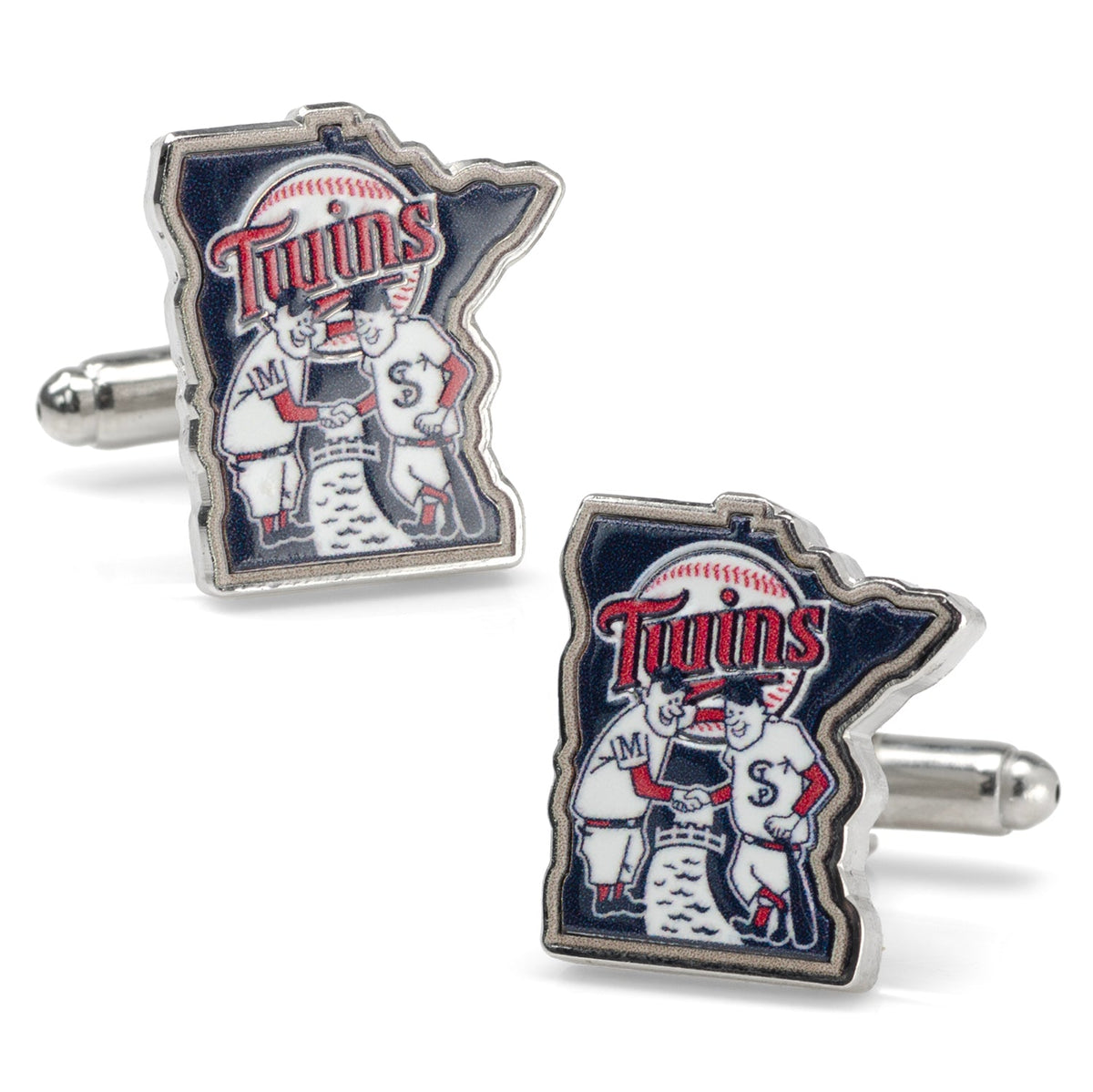 MLB Minnesota Twins Minnie & Paul Cufflinks 1