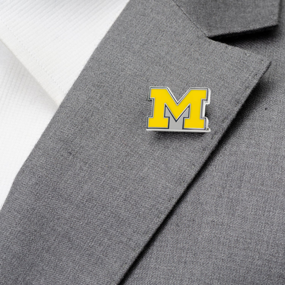 NCAA University of Michigan Wolverine Cufflinks and Lapel Pin Gift Set 8