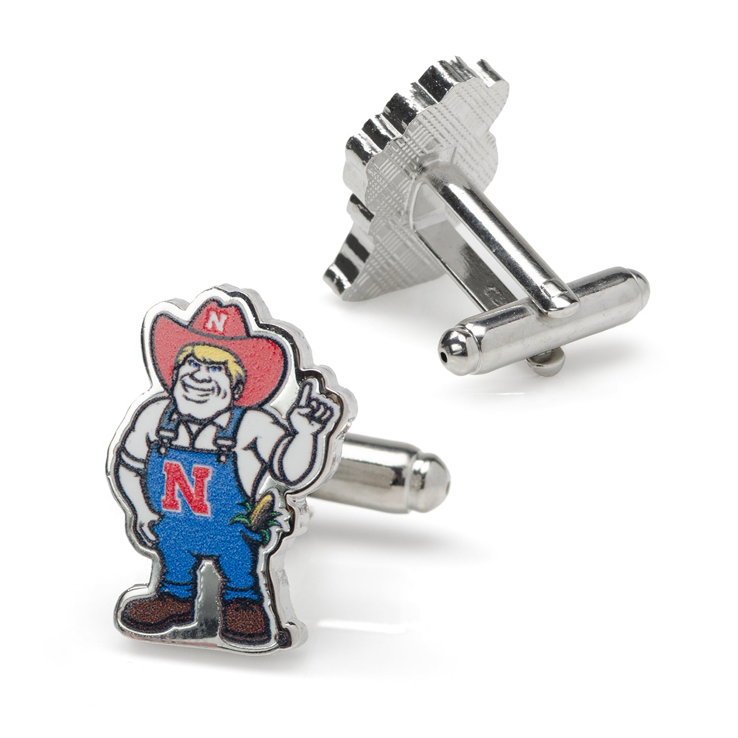 NCAA Nebraska Herbie Husker Mascot Cufflinks 3