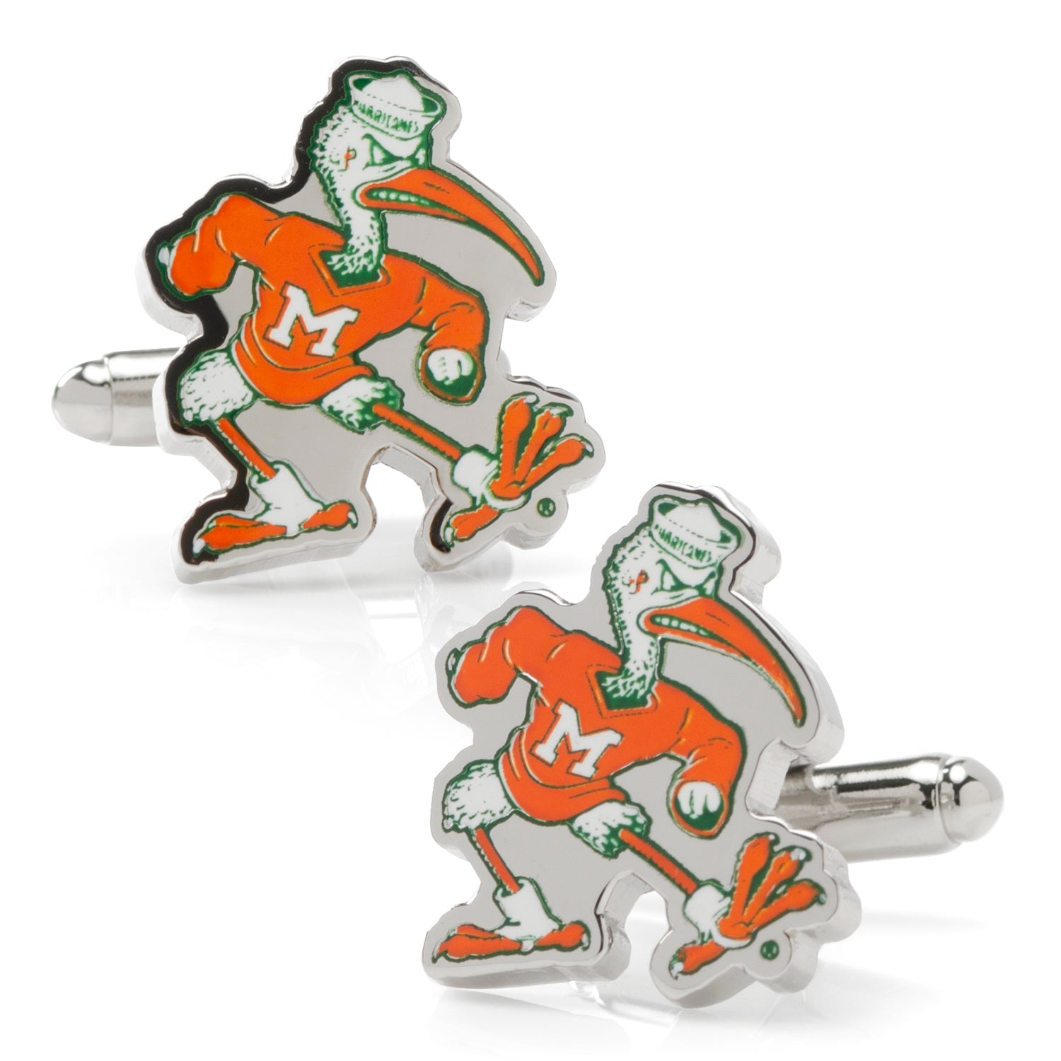 NCAA University of Miami Hurricanes Throwback Cufflinks 1