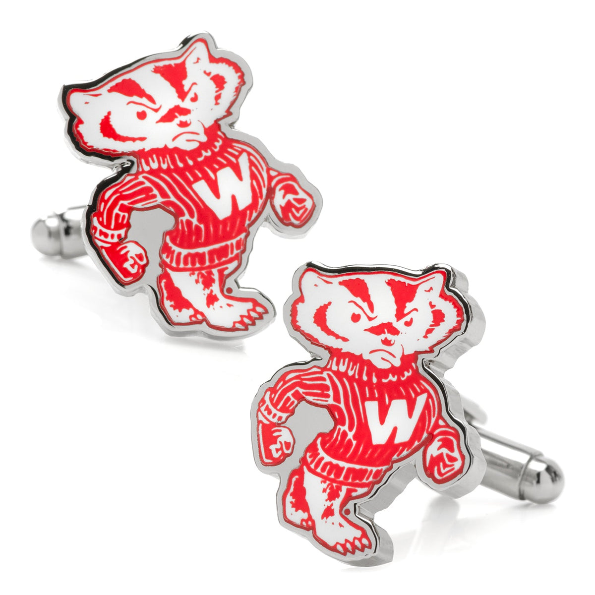 NCAA University of Wisconsin Badgers Throwback Cufflinks 1
