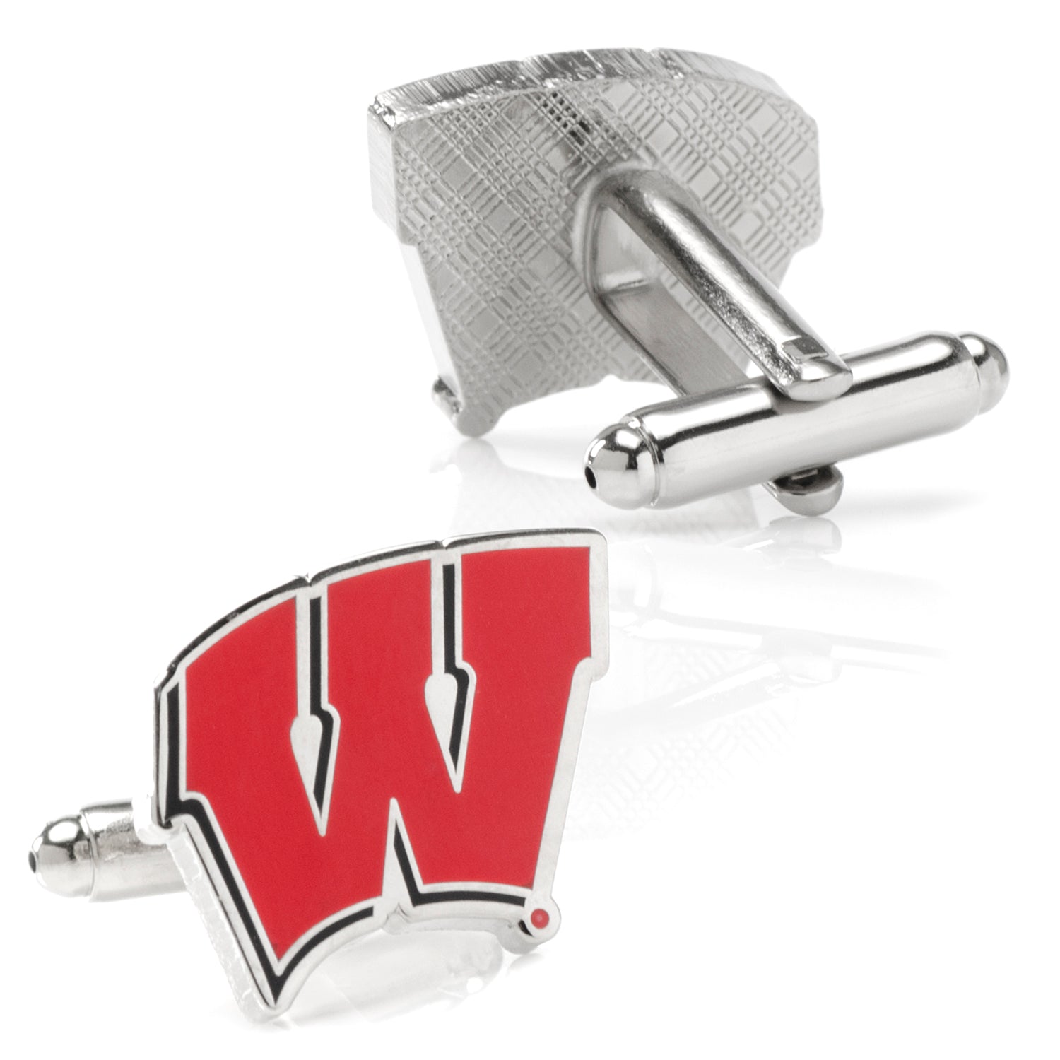 NCAA University of Wisconsin Badgers Cufflinks and Tie Bar Set 7