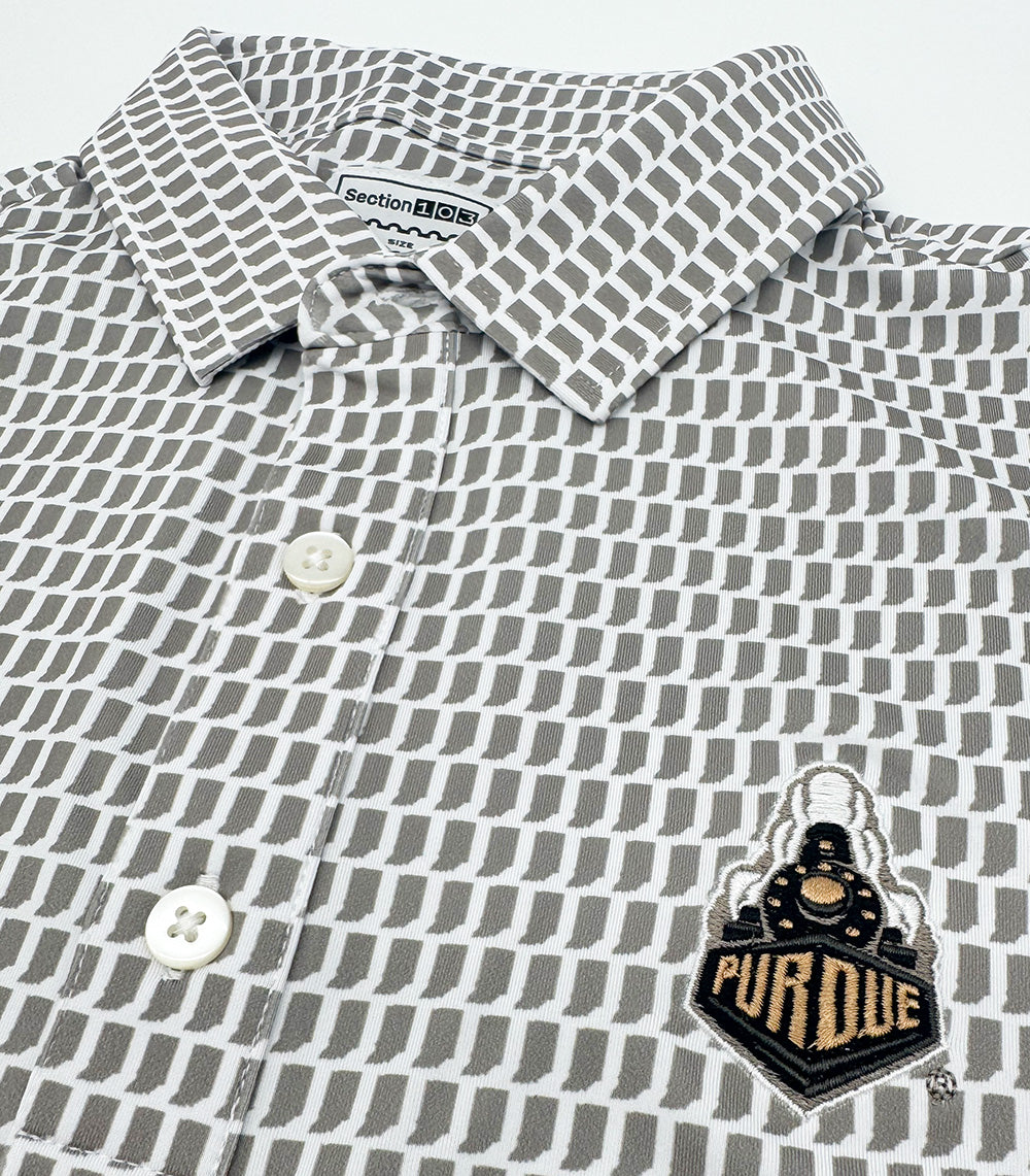 Purdue Boilermaker Map Pattern Performance Polo | Section 103 3