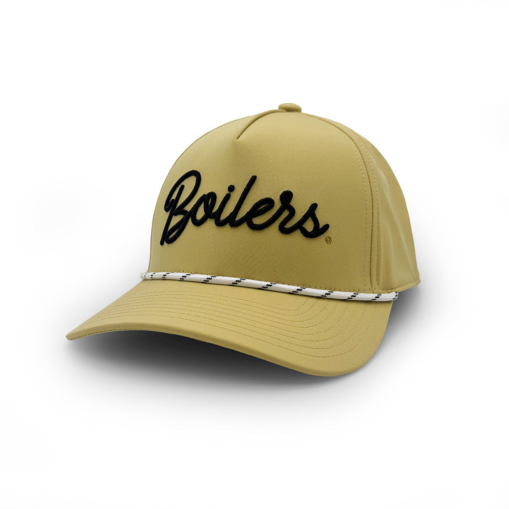 Purdue Boilers Script Rope Hat, Gold | Section 103
