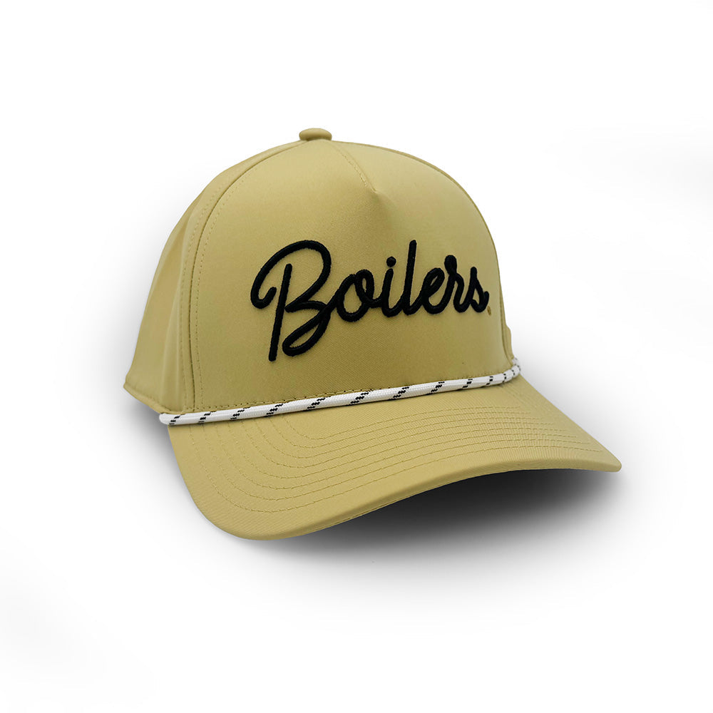 Purdue Boilers Script Rope Hat, Gold | Section 103